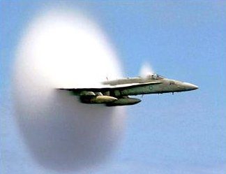 Plane and sound barrier